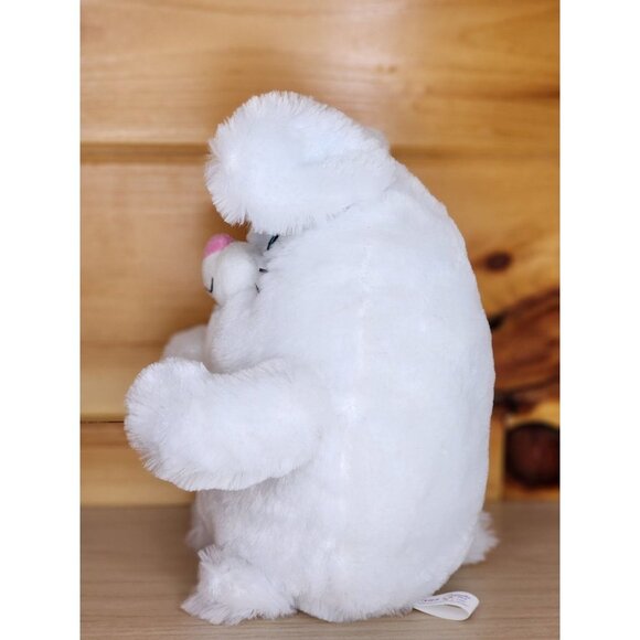 Braham Progressive Plush Bunny Rabbit White With Blue Ears Soft 10" - Picture 11 of 15